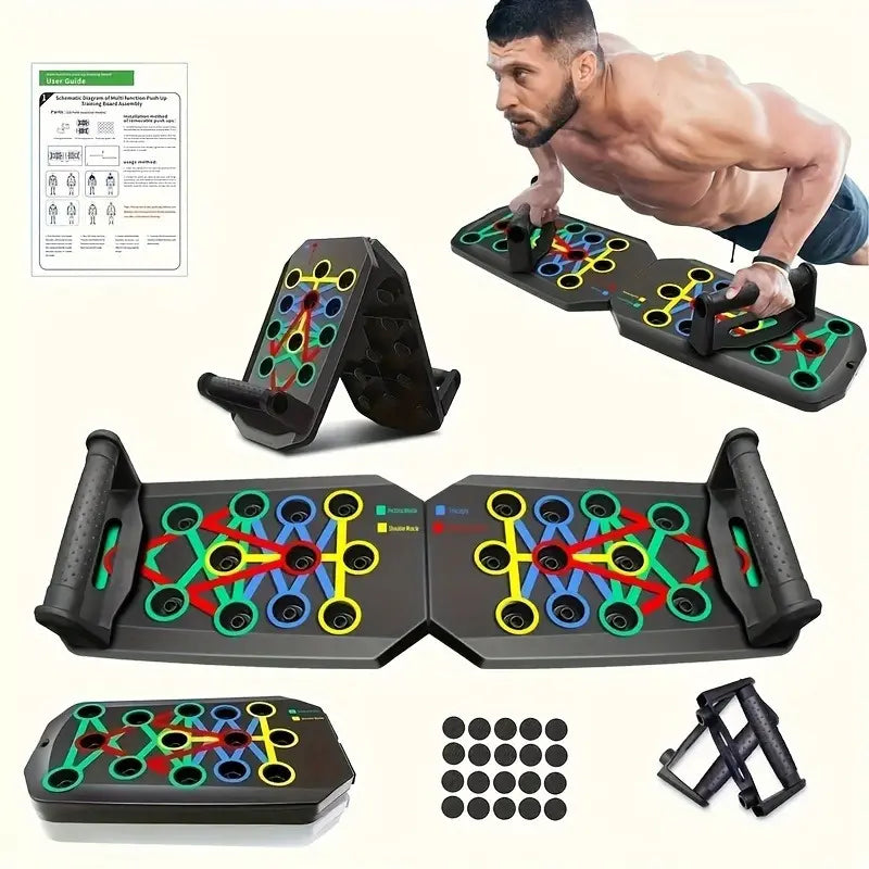 Multifunctional Push up Board with Push up Bars - Multifunctional Fitness Equipment, Home Strength Training Machine, Viral Workout Item for Fitness Enthusiasts (Home Gym Chest/Shoulder Gains)